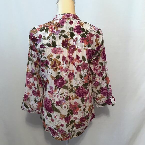 Krazy Kat Floral Blouse Women M - Picture 7 of 8